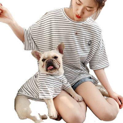 China JXANRY Stocked Fashion 4 Colors Pet Clothes Shirt Cat Parent-child Clothing Dog Apparel Wholesale Manufacturing for sale