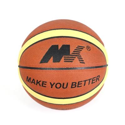 China Game/sports wholesales standard size 5 6 7 Custom Logo Basketball leather basketball with small MQO for sale