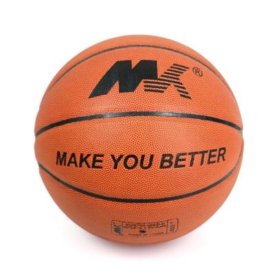 China Small MOQ Logo Advanced Composite Leather Basketball Training Leather Basketballs Custom Game/Sports Standard For Game for sale