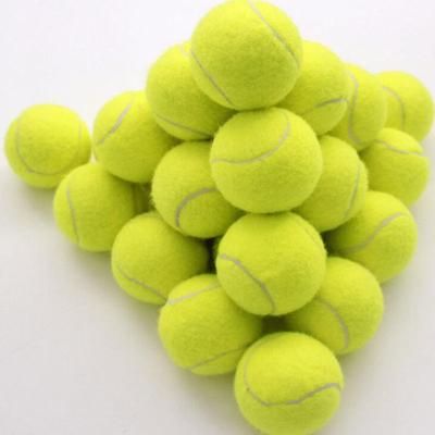 China Sports Training Rubber Cheap Ball Personalized 2.5 Inch Tennis Balls With Yellow Wool for sale