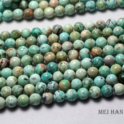 China For Wholesale 8.10mm Peru Turquoise Real Stone Amazing Rare Jewellry Round Loose DIY Beads For Jewelry Making Design for sale