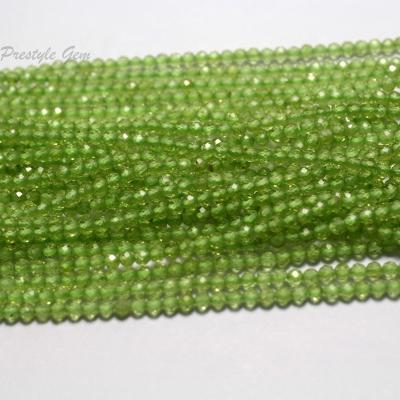 China Natural Gemstones Wholesale Natural Peridot 3 mm Faceted Round Loose Beads For Jewelry Making Design for sale