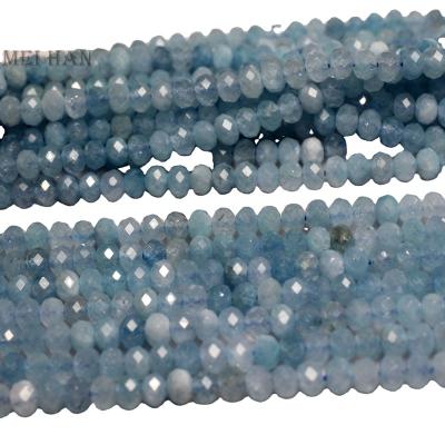 China Natural Gemstones Wholesale Faceted Rondelle 4*6mm Natural Green Blue Loose Stone Beads forJewelry Making and DIY Design for sale