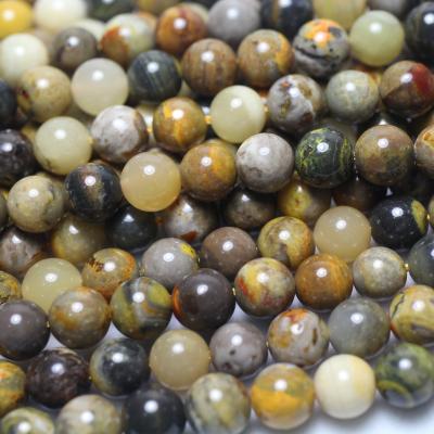 China Natural Gemstones Wholesale Natural 8mm Mixed Color Bumble Bee Stone Rare Loose Beads For Jewelry Making DIY Design for sale