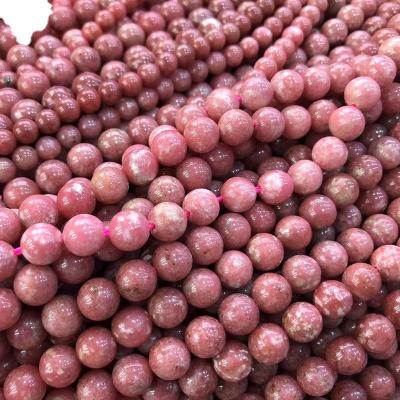 China Natural Gemstones Wholesale Natural Genuine Smooth Round A+ Thulite Beads For Jewelry Making DIY Bracelet Making for sale