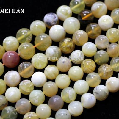 China Natural Semi-precious Stone 8mm Yellow Mineral Gemstone Jewelry Design Opal Loose Beads For Jewelry Making Wholesale for sale