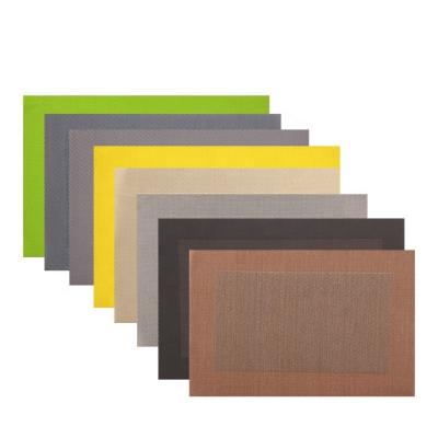 China 2019 Best Price Sustainable Woven Custom PVC Square Coffee Table Mat For Restaurant for sale