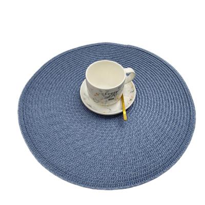 China Top Selling Sustainable Gray Round Jute Or Cotton Color Table Macrame Coaster Handcrafted Place Mat For Dining Table Home Decor for sale