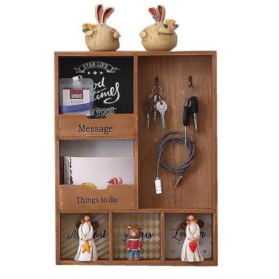 China Behind Doors/On Walls Customized Simple Multifunctional Wall Mounted Antique Wooden Wall Shelf Hot Sale for sale