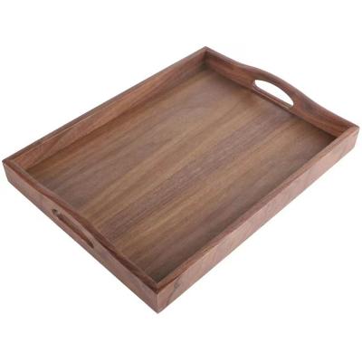 China Wholesale Customized Square Stored Multifunctional Wooden Serving Tray for sale