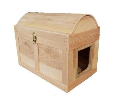 China Small Pet Kennel Outdoor Cat House Customized Sustainable Wooden Pet Cat Kennel for sale