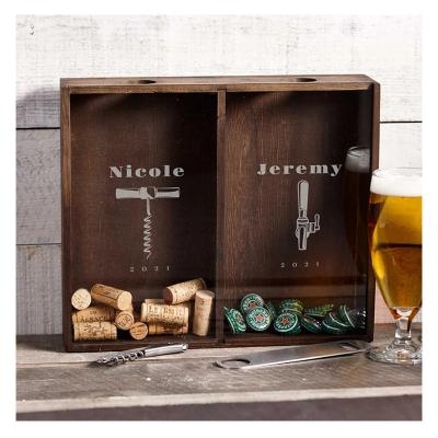 China China Manufacturers Custom Bottle Wall Mounted Classic Wooden Bottle Opener With Beer for sale