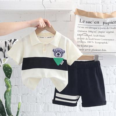 China Casual Hot Selling 2 Pcs Kids Clothes Baby Boy Clothing Sets Summer Children Wears Polo Shirt + Pants Outfits Suit for sale