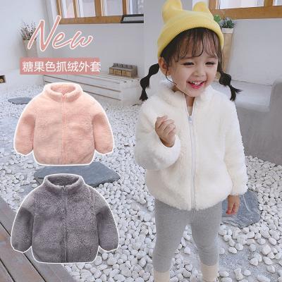 China Fashionable Coat Winter Little Girl Warm Children's Zipper Jacket Plush Children's Spring Breathable Clothes Wholesale for sale