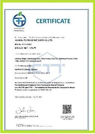 Carb EPA Certificate - Global Plywood Biz (Linyi) Co.,Ltd.