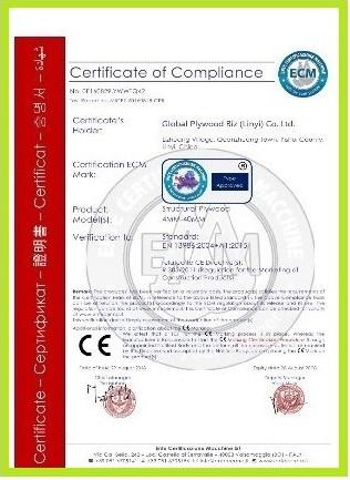 EU CE CERTIFICATE - Global Plywood Biz (Linyi) Co.,Ltd.