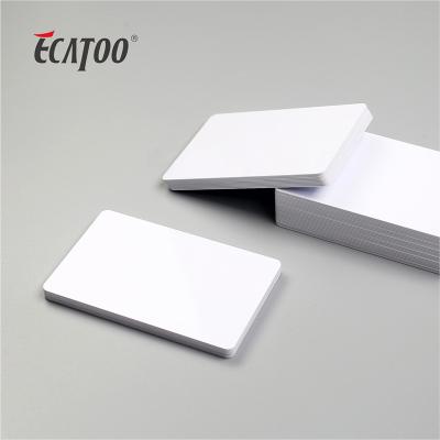 China Competitive Price PVC CR80 Printable Blank White PVC Card ECATOO for sale