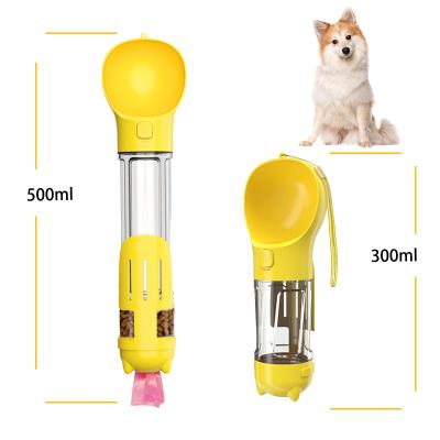 China Factory Wholesale Outdoor Portable 300ml Auto Source 500ml Water Capacity Dog Driver Travel Bowl With Waste Poop Bags for sale