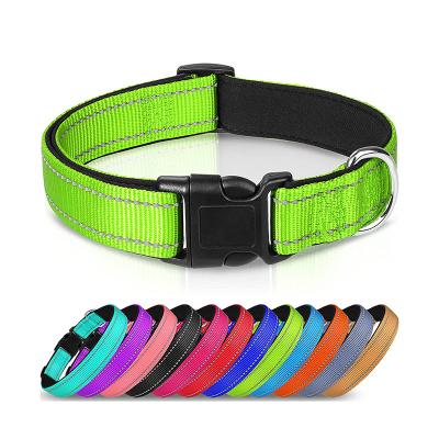 China Viable Manufacturers Factory Custom Wholesale Soft Neoprene Padded Breathable Nylon Pet Cat Cat Adjustable Reflective Dog Collar for sale