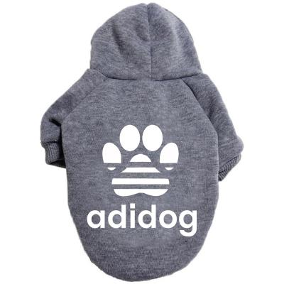 China Stocked Safety Printed Pet Sweaters With Hat Soft Cotton Coat Winter Dog Hoodie Luxury Pet Clothes For Dog for sale