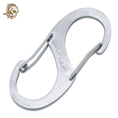 China Heavy Industry Stainless Steel Snap Spring Clip Hooks Rings Round Stainless Steel Carabiners Clips Snap Hooks Oblique Angle Snap Hook Carabiner for sale