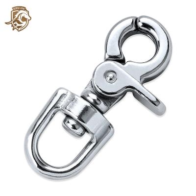 China Cara 304 Stainless Steel Heavy Industry 316 Din5299B Heavy Industry 316 Stainless Steel Instant Snap Hook Square Swivel for sale