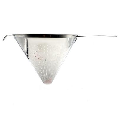 China NEW Stocked Hot Selling 304 Stainless Steel Funnel Kitchen Soup Filter Large Diameter Cone Filter Funnel for sale