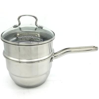 China General Use for Gas and Induction Cooker Cookingware Milk Pot Metal Soup Pot Stainless Steel Cooking Pot for sale