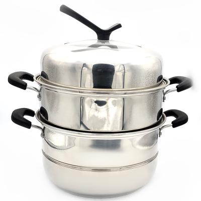 China 3 Layer Direct Steam Factory Stainless Steel Soup Stored Multifunctional Steamer for sale