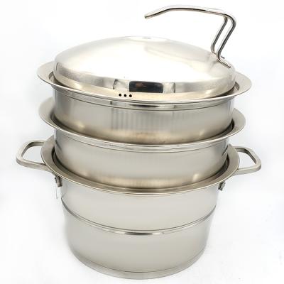 China Factory Stainless Steel Double Bottom Steamer High Grade Gift Stored Direct Steamer for sale