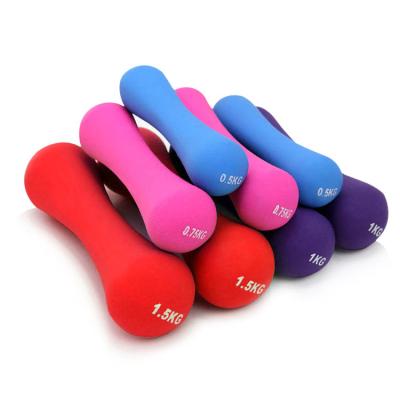 China Durable Bone Plastic Dive Dumbbells Ladies Slim Arm Rubber Coated Professional Fitness Equipment for sale