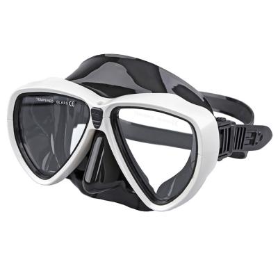 China Diving Mask Dive Goggles Free Sports Comfortable And Durable Underwater Black Silicone Tempered Glass for sale