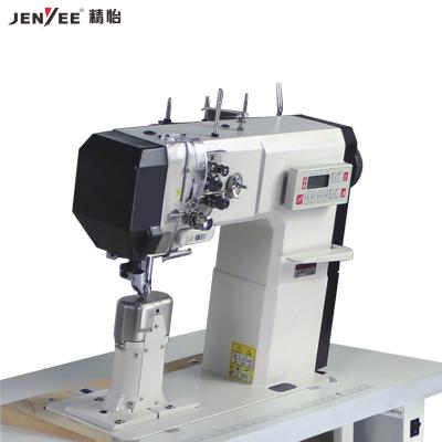 China JY-972 factory double needle high head industrial sewing machines double needle post type sewing machine for shoe for sale