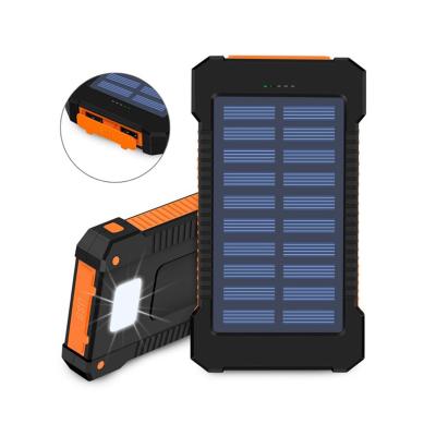 中国 Hot Selling Solar Panel Power Bank 10000mAh Solar Charging Bank With Waterproof Compass Led Solar Mobile Power Supply Dual USB Charger Camping Light 販売のため