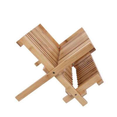 China Viable Wholesale Bamboo Wooden Bamboo Dish Storage Dish Kitchen Folding Dish Rack Drying Rack for sale