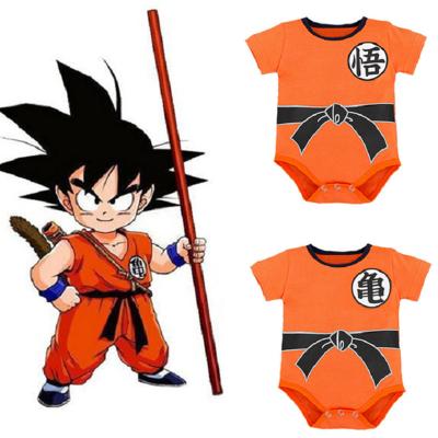 China 100% Cotton Infant Onesie Summer Romper Boys' Baby Romper Cartoon Animation Monkey King Jumpsuit for sale