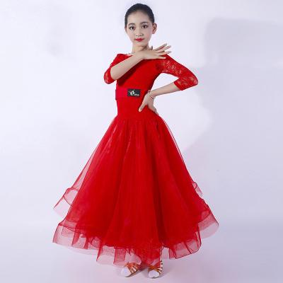 China Lace up new 2021 elegant ballroom dance wear girls ballroom dress ballroom dance dress for sale