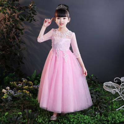 China Hot Selling Girls Child Princess Dress Summer Party Sweet Kids Evening Dress Washable for sale