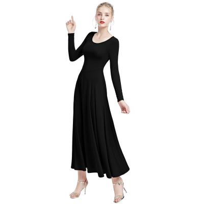 China Other Women's Dress Dance Practice Costumes Professional Stage Long Sleeve Dance Dress for sale