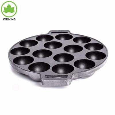 China Sustainable Cast Iron Bakeware Round Cast Iron Baking Muffin Pan With 15 Holes for sale