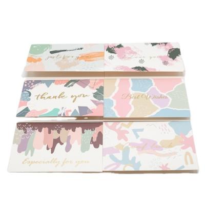 China paper & Hot Selling Logo Printing Card Stock Elegant Luxury Custom Cardboard Thank You Card Custom Made With Envelopes for sale