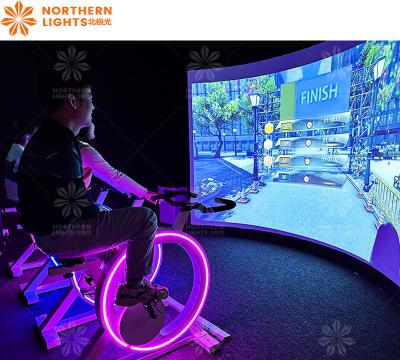 China Interactive Dynamic Bicycle Racing Projection Game Health Sports Projection Game en venta