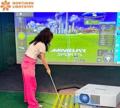 China Golf Simulator Indoor Golf Screen Interactive Projection Ar Golf Sport Simulator for sale