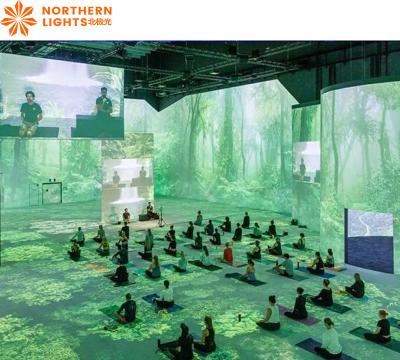 China Yoga Studio Holographic Projection Digital Art 360 Immersive Projection Experience Room for sale