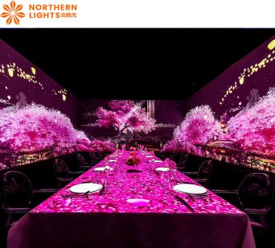 China Experiencia de comedor inmersiva en 3D Restaurante Proyección interactiva de pared en venta