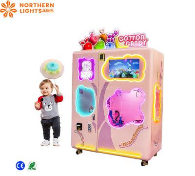 China Intelligent Automatic Cotton Marshmallow Vending Machine Cotton Candy Sugar Maker for sale