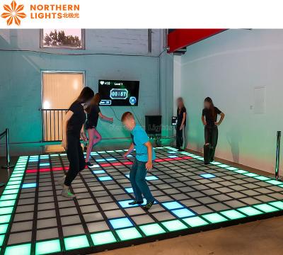 China Brick Dance Floor Light Interactive LED Floor 30x30cm Active Game For Indoor for sale