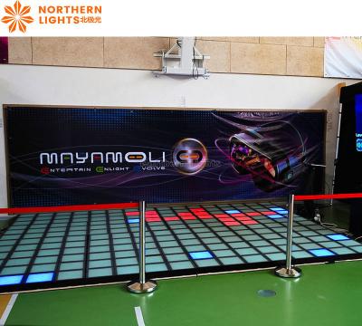 China Interactive Activate Game Led Dance Floor 30x30cm Led Dance Floor Light Tiles for sale