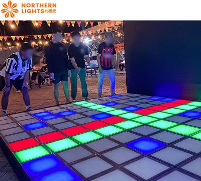 China Active Game Dance Floor Led Light sensitive Floor For Theme Park Game Room for sale