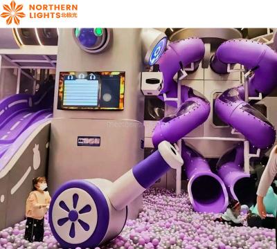 China Kinderen Interactieve Grote Glijbanen Luchtkanonnen Indoor Amusement Playground Te koop